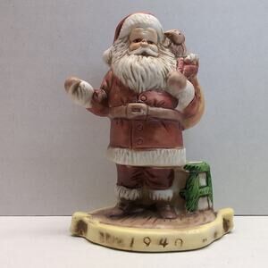 Santa Through the Years 1940 Jolly Old St Nick Porcelain Figurine With Box RSVP